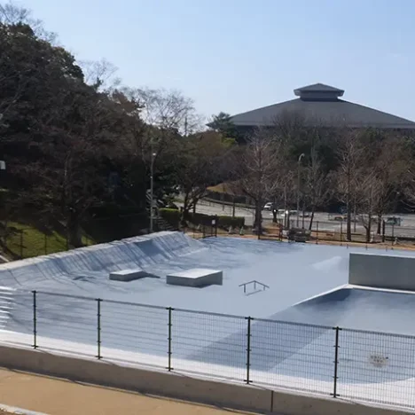 The Biggest “Plaza Style” Skatepark in Japan! Fukuikenkonomori Skate Park